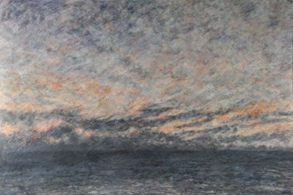 Antonio BARRERA (1948-1990) «Crépuscule» 1982 Huile sur toile 132 x 196 cm