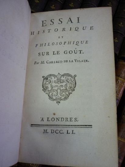 CARTAUD de la Vilatte CARTAUD de la VILATTE (François) Essai historique et philosophique...