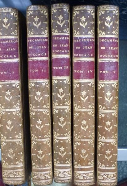 Jean BOCCACE. Jean BOCCACE. Décameron. Londres (Paris), 1757-1761. 5 volumes in-8,...