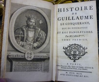 null Histoire de guillaume le conquérant, Paris, Prault, 1742. 2 vol. demi veau ...