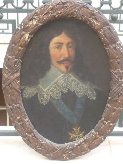 null Ecole Française XVII, 

Louis XIII, toile, 60 x 50 cm (restauration et rent...