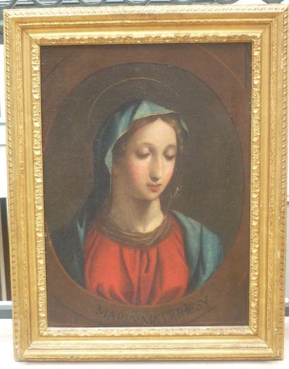 null Ecole Italienne XVIIème, 

Vierge Marie, toile, 60 x 40 cm