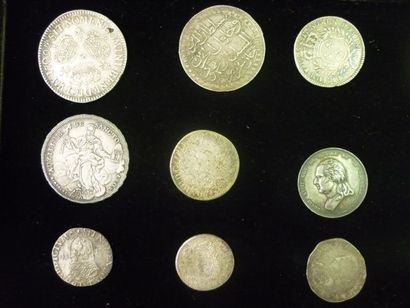 null Ensemble de monnaies d'argent Antiquité et Ancien Régime ( en lots)