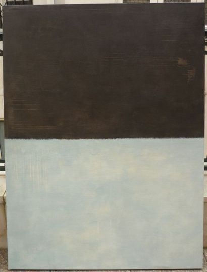 null Ecole CONTEMPORAINE d'après Rothko,

Noir et gris,

huile sur toile.

128 x...