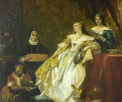 Bénédict MASSON (1819-1893) Benedict MASSON (1819-1893), 
Reine de Saba, 
huile sur...