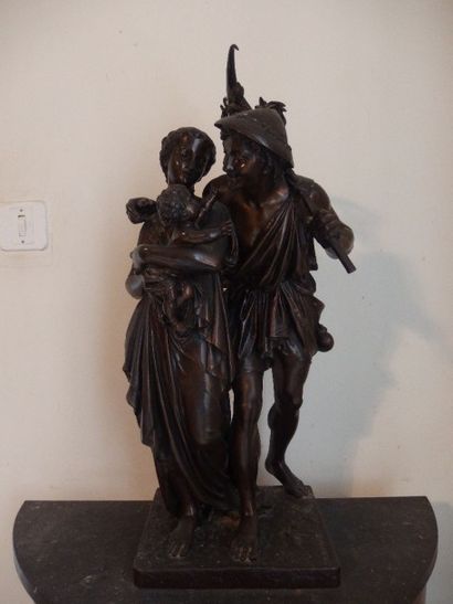 Henry DUMAIGE (1830-1888), Henry DUMAIGE (1830-1888), La Famille, bronze.