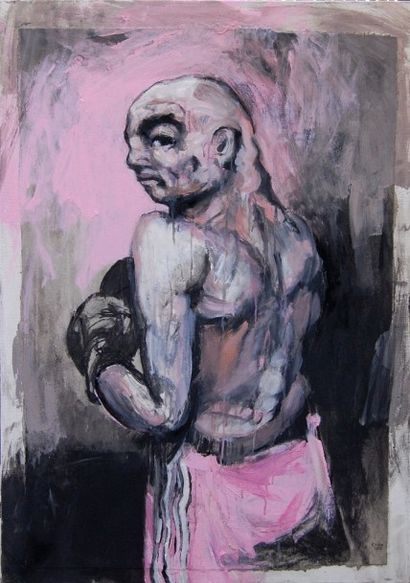 Frédéric HEGO (Né en 1974, en France) Le boxeur, d’après Gromaire,

2010.

Peinture...