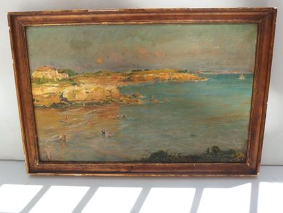 null Emile BOUTIGNY, Batz sur mer, Huile sur toile, début XX, 36,5 x 55 cm