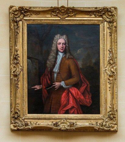 Johannes VERELST (La Haye 1648 - Londres 1734) Portrait d?homme au livre Toile 132...