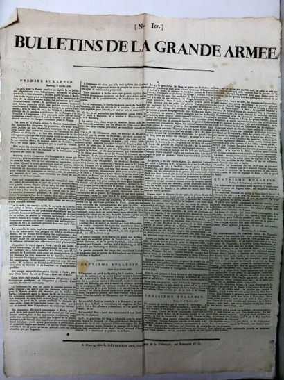 BULLETINS DE LA GRANDE ARMÉE BULLETINS de la GRANDE ARMEE n°1er 1806-1807, Niort...