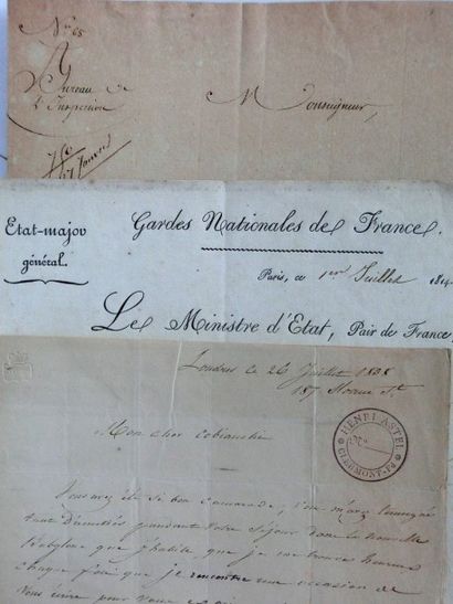 BORDESSOULLE Etienne TARDIF de POMMEROUX, Comte de. 1 page, Paris, 5 juin 1817. Demande...
