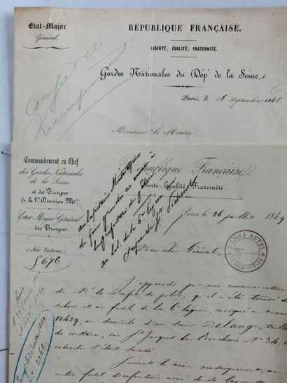 CHANGARNIER, Nicolas. Gouverneur de l'Algérie en 1848 à la suite de Cavaignac, puis...