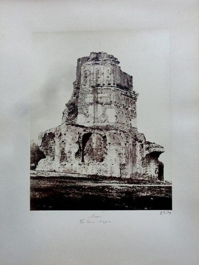 BALDUS, Édouard. BALDUS, Édouard. La tour Magne de Nîmes. Circa 1857. Tirage sur...