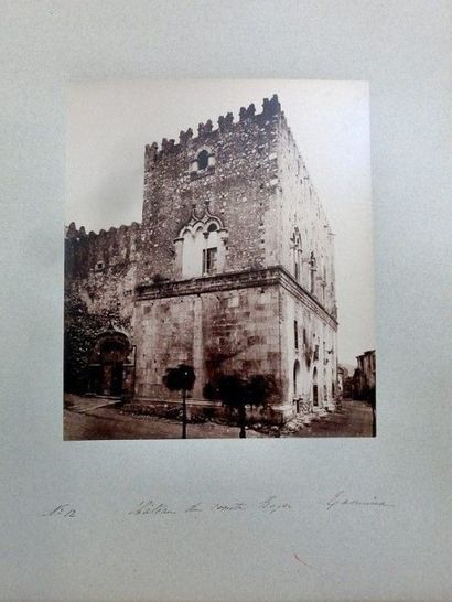 Italie - ANONYME. Italie - ANONYME. Taormina, Château du Conte Roger. Circa 1860....