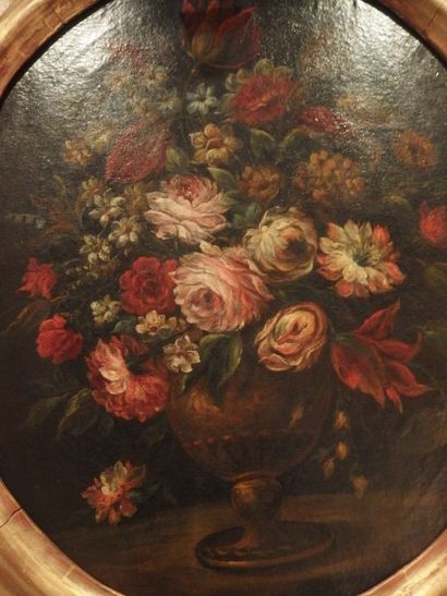 null Ecole FRANCAISE fin XIXème,
Bouquets de fleurs,
Deux toiles formant paire.
72...
