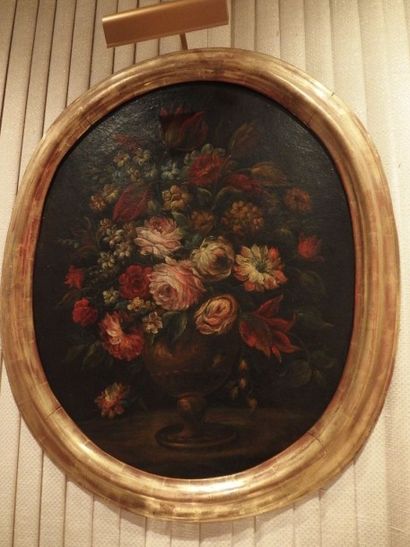null Ecole FRANCAISE fin XIXème,
Bouquets de fleurs,
Deux toiles formant paire.
72...