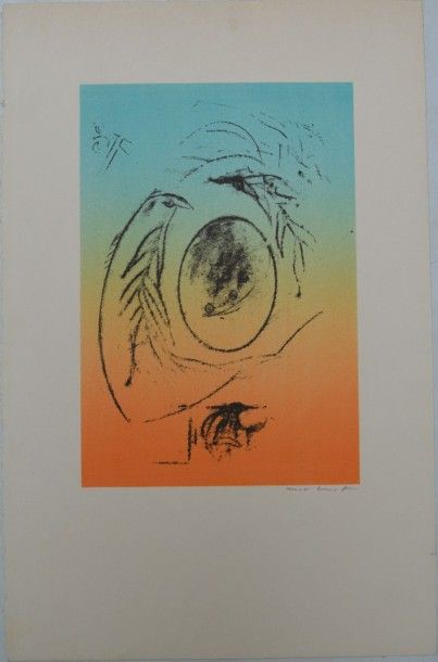 null Max ERNST (1891-1976) 

Paramythes

Lithographie en couleur 

Signée en bas...