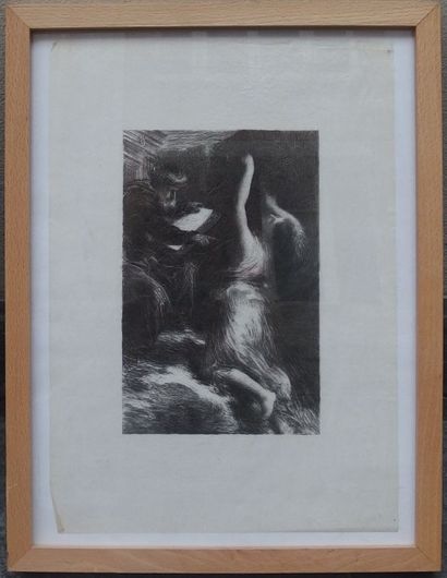 null FANTIN-LATOUR (1836-1904),
Parsifal,
Lithographie, Cadre 37 x 27 cm. Catalogue...