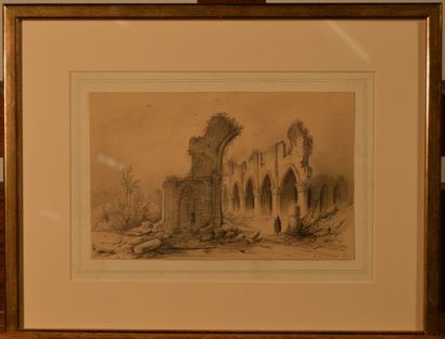 MELFORT Marie (de) (1825-1907), MELFORT Marie (de) (1825-1907), Ruines de l'abbaye,...