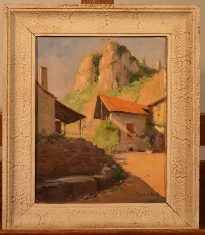 MAXIME (1896-1985), MAXIME (1896-1985), Saint Sorlin, huile sur carton, signé en...