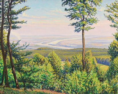 CARIOT Gustave (1872-1950), CARIOT Gustave (1872-1950), Forêt de la vallée du Rhin...