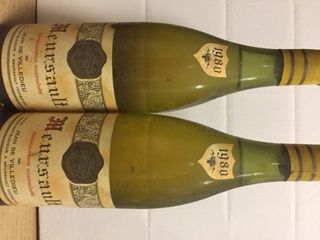 null 2 bouteilles MEURSAULT Jean de Villedieu 1980 (TLB) 
