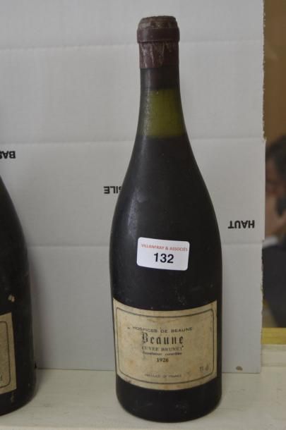 null 1 bouteille BEAUNE "cuvée Brunet", Hospices de Beaune 1926 (els, à peine TLB,...