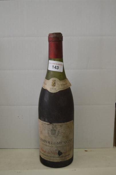 null 1 bouteille CHAMBOLLE-MUSIGNY H. de Villamont 1959 (ets, MB) 