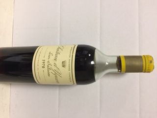 null 1 bouteille CH. D'YQUEM, 1° Cru Supérieur Sauternes 1970 (B, couleuse) 