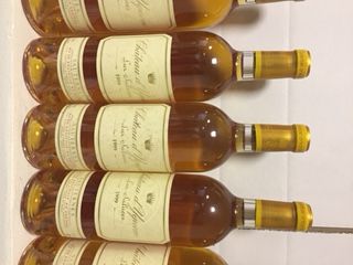 null 6 bouteilles CH. D'YQUEM, 1° Cru Supérieur Sauternes 1999 (els, 1 etlt, 1 etla)...