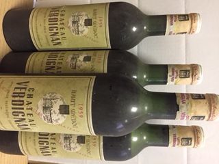 null 4 bouteilles CH. VERDIGNAN, Haut-Médoc 1959 (es, 1 TLB, 1 MB, 2 B) 