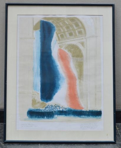 null André BRASILIER (né en 1929), l'Arc de Triomphe, 1975, lithographie en couleur,...