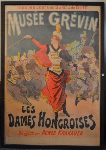 null Jules CHÉRET (1836-1932), Affiche du musée Grévin, les dames Hongroises dirigées...
