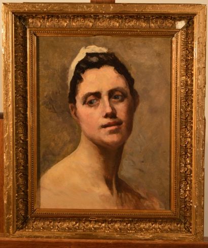 null BONNAT Léon-Joseph (1883-1922), attribué à, Portrait de jeune homme, huile sur...