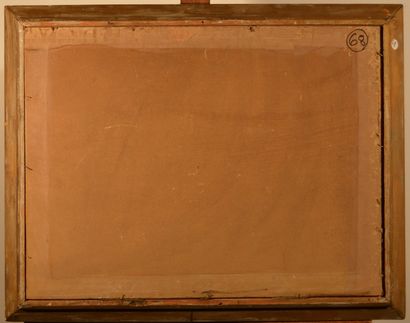 null CLAIR Charles (1860-1930), Paysage avec pêcheur, huile sur carton, signé en...