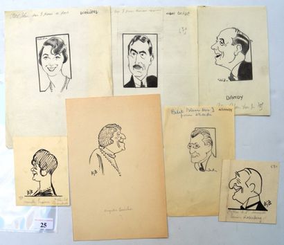 BIB ou Georges BREITEL (1888-1966), Raoul CABROL (1898-1956) : 7 dessins : CABROL...
