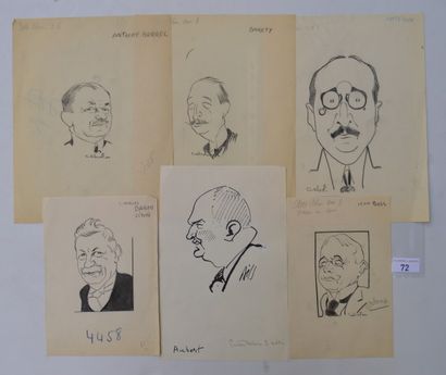 Claude BILS (1884-1968), Raoul CABROL (1898-1956) : 6 dessins : CABROL : ANTERIOU...