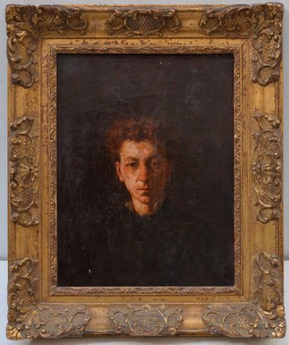 null Ecole FRANCAISE du XIXème, Portrait d'homme roux, huile sur toile, 35 x 27 ...