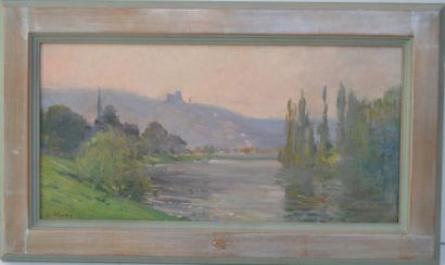 null Eugène CLARY (1856-1929), Paysage, huile sur toile signée en bas à gauche, 28,5...