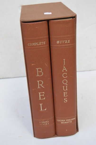 null Deux volumes sur Jacques BREL, œuvre complète. Y est joint un carton à dess...