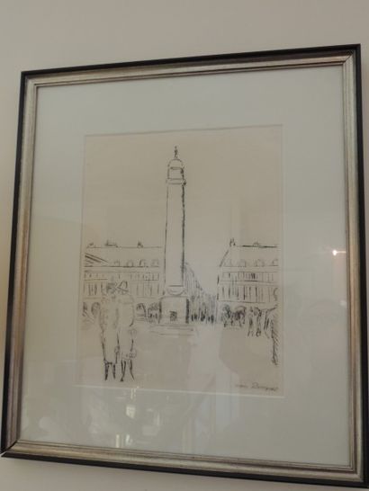 null Kees VAN DONGEN (1877-1968), place Vendôme, eau-forte.