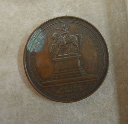 null Alfred BARRE, L. MERLEY F., Médaille en bronze de Napoléon III pour l'inauguration...