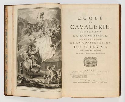 null LA GUERINIERE (François Robichon de). Ecole de cavalerie, contenant la connoissance,...