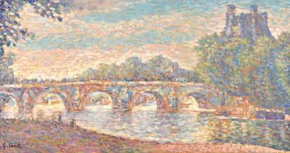 Gustave CARIOT (1872-1950) Gustave CARIOT (1872-1950), Pont à Paris, avant 1900,...