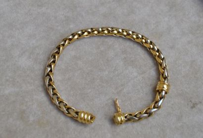 CHIMENTO, bracelet souple tressé en or. Poids:...