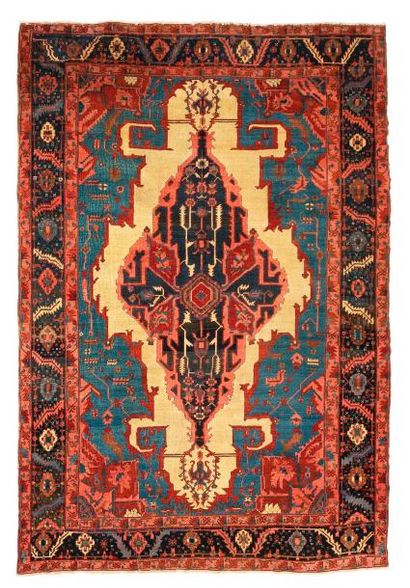 null Important et impressionnant tapis HÉRIZ SÉRAPI, (Perse), fin du XIXème siècle....