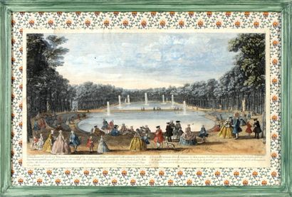 null Ecole FRANCAISE du XVIII ème, Vues d'optique du Château de Versailles, suite...