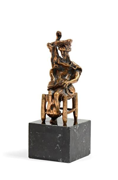 Salvador DALI (1904-1989) Salvador DALI (1904-1989), Don Quichotte assis, circa 1972,...