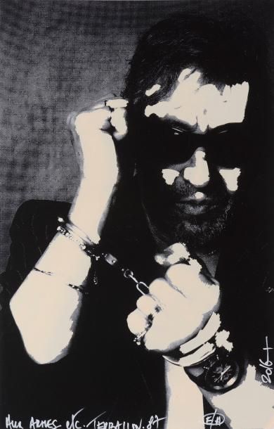 null "Gainsbourg au commissariat", deux sérigraphies signées du photographe Terasson,...