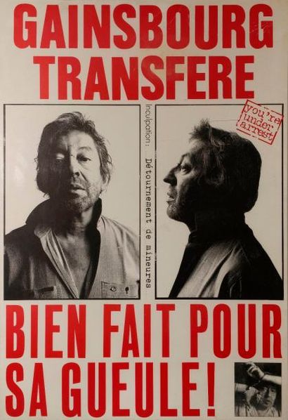null AFFICHE originale "Gainsbourg Transfert", 1983. 85 x 60 cm.